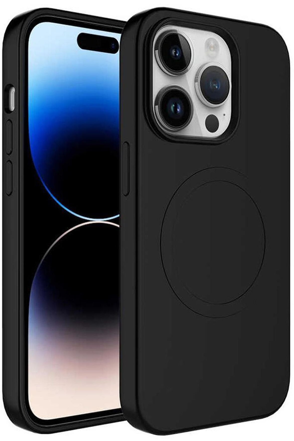 Apple iPhone 12 Pro Kılıf Magsafe Wireless Şarj Özellikli Pastel Renk Silikon Mat Kapak