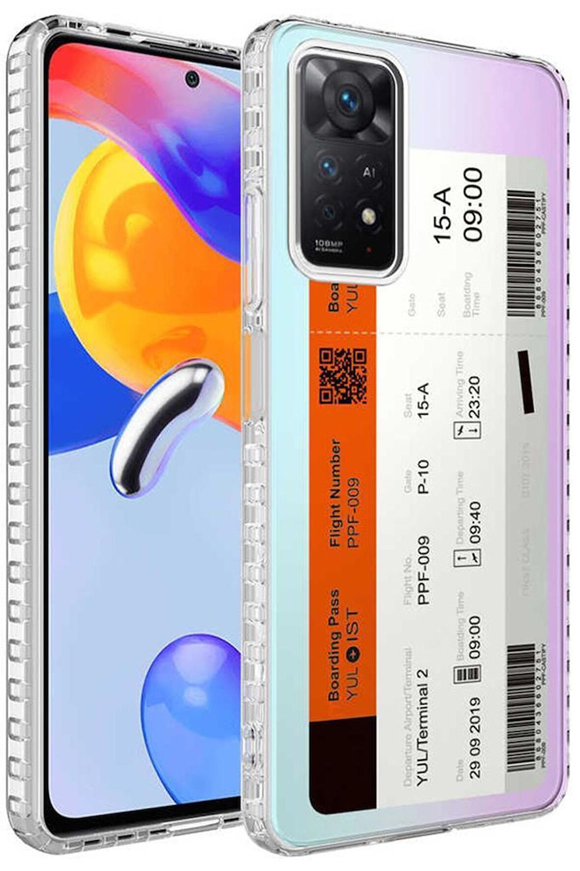 Redmi Note 11 Global Kılıf Airbag Kenarlı Renkli Desenli Elegans