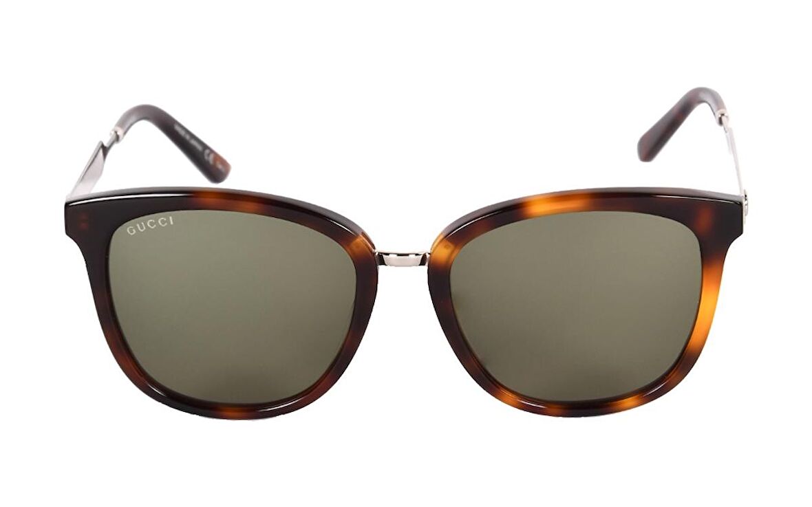 GUCCI  0073S 003 55  Unisex KAHVE Çekik Çerçeve Güneş Gözlüğü