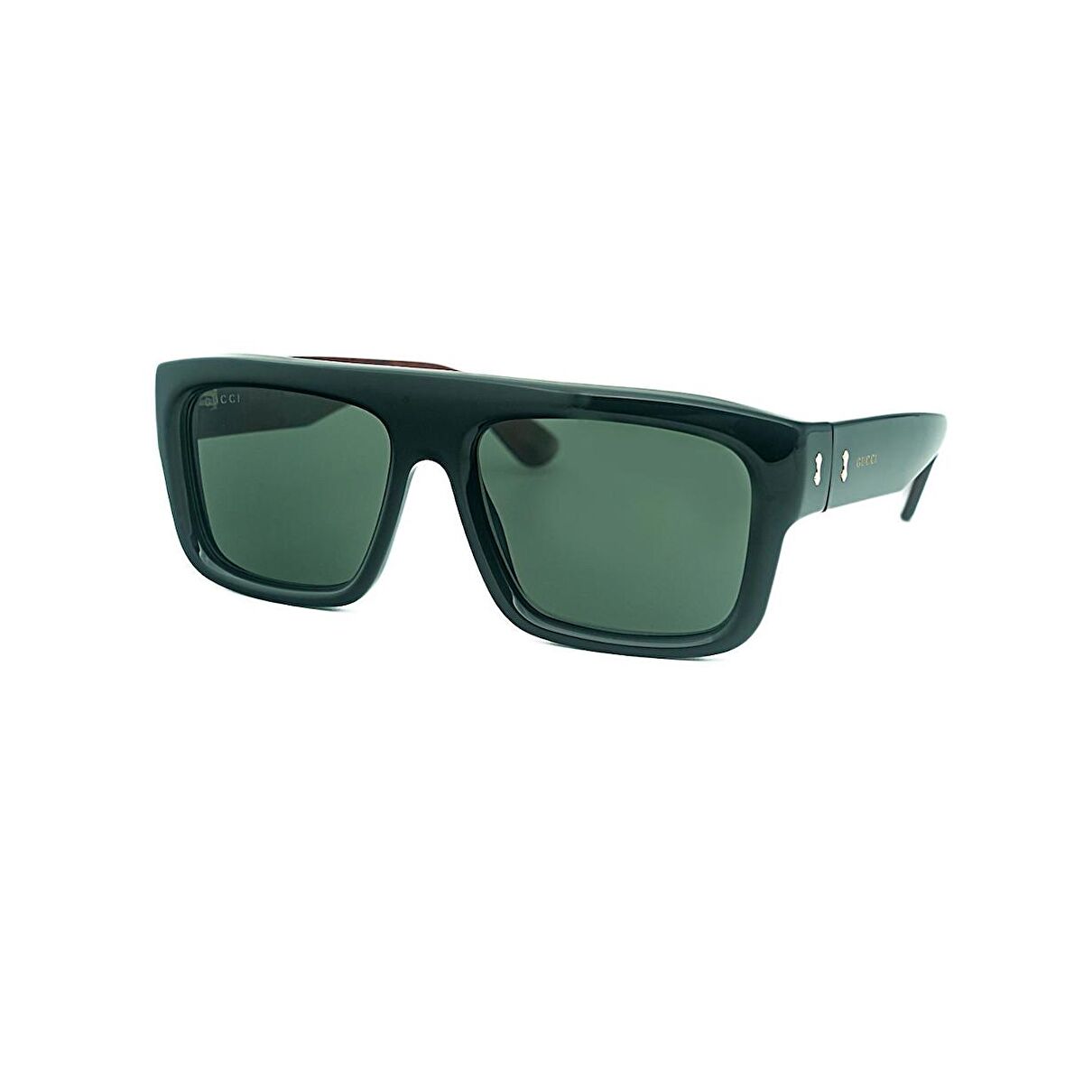 Gucci GG 1461S 001 55 Unisex Dikdörtgen Siyah Kemik Güneş Gözlüğü
