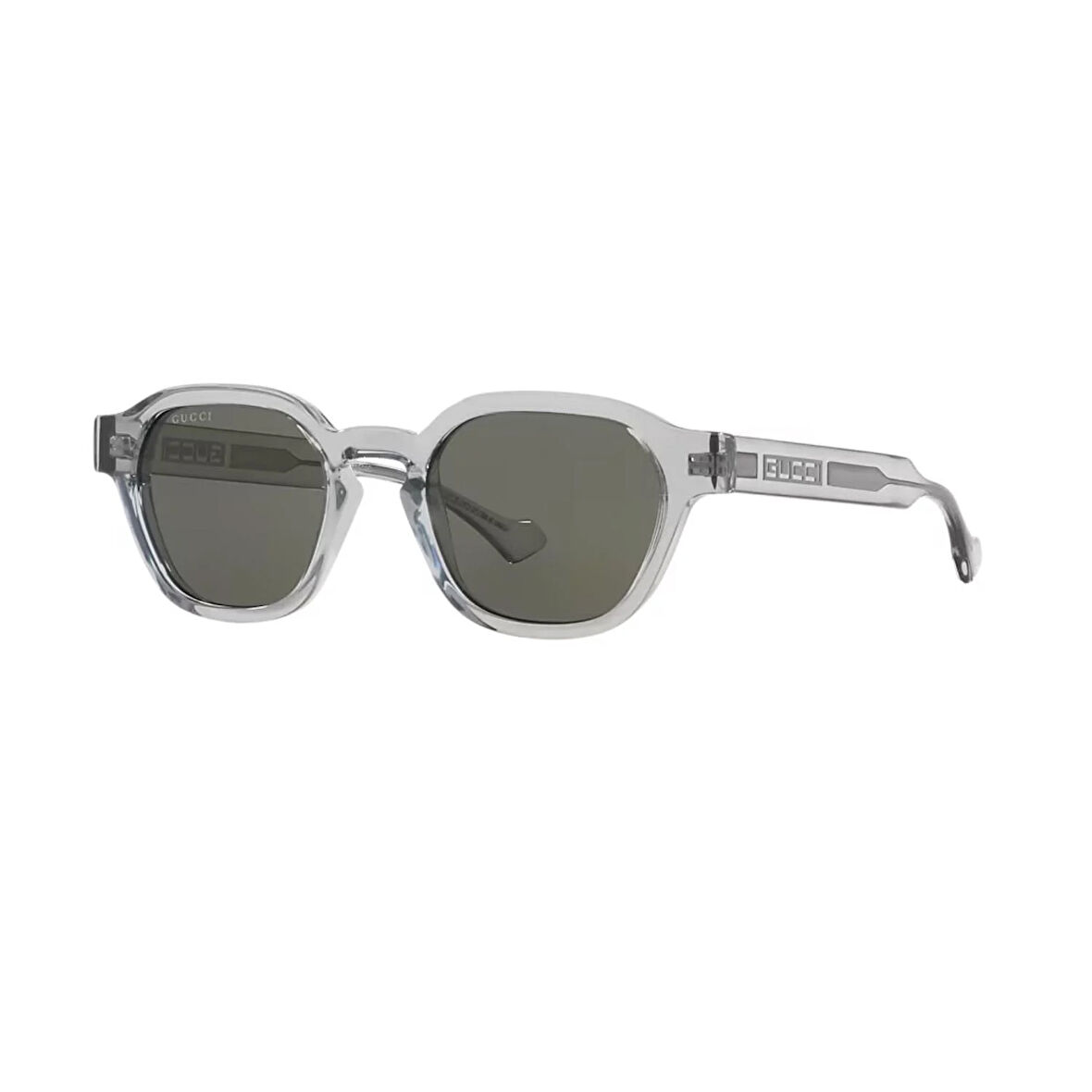 Gucci GG 1730S 004 50 Unisex Oval Şeffaf Kemik Güneş Gözlüğü