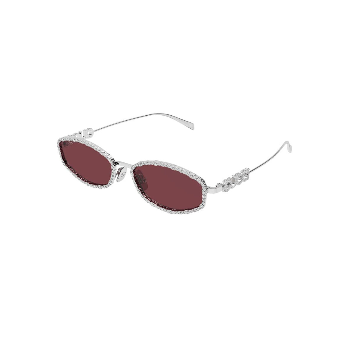 Gucci GG 1803S 002 55 Kadın Oval Gri Metal Güneş Gözlüğü