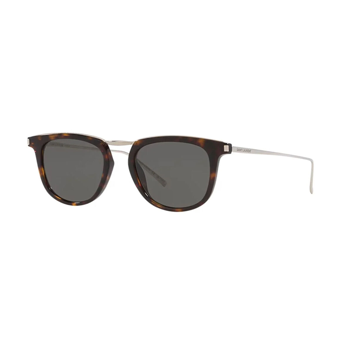 Saint Laurent SL 753 002 50 Unisex Yuvarlak Kırçıllı Kahverengi Kombine Kemik Güneş Gözlüğü