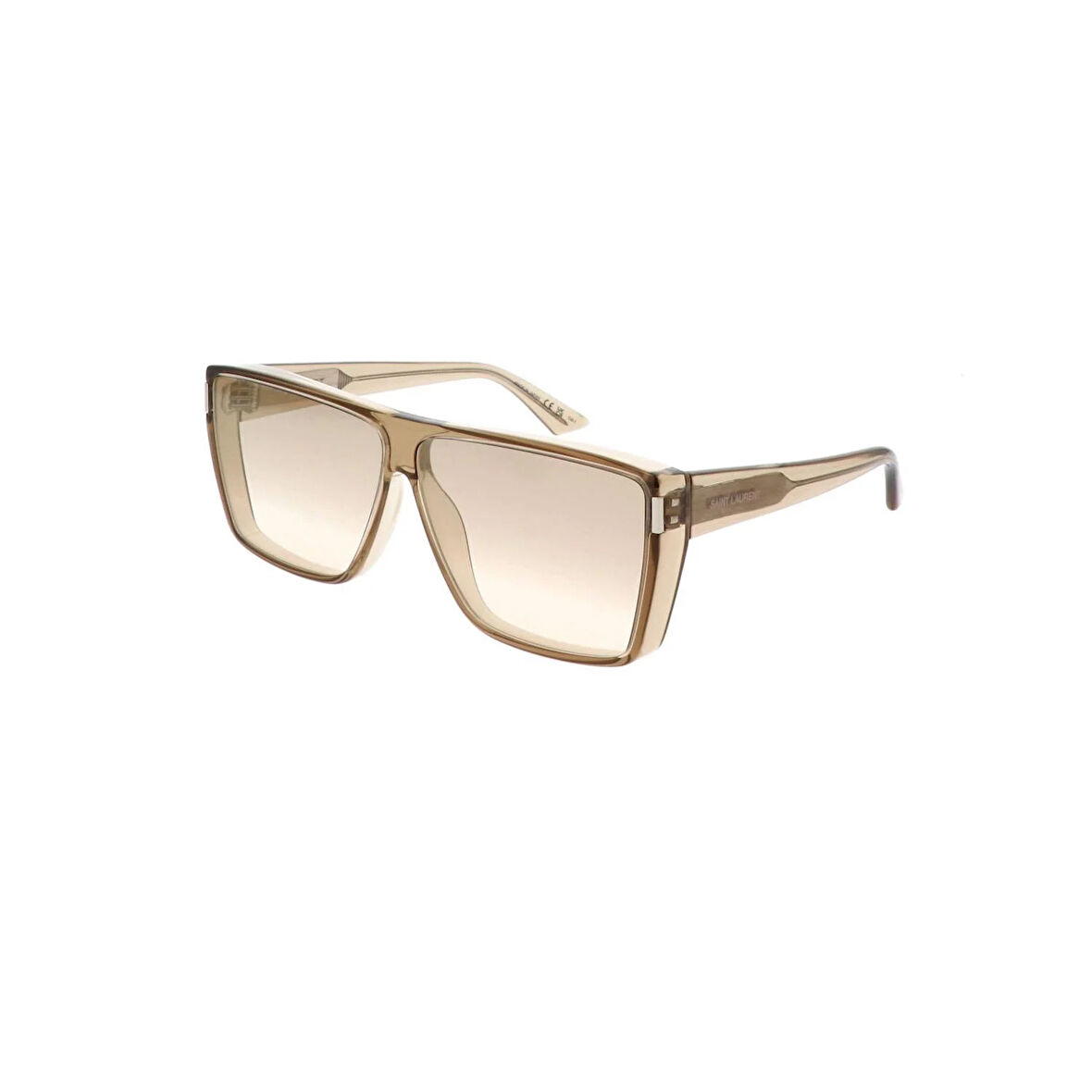 Saint laurent SL 756 003 64 Unisex Kare Şeffaf Kahverengi Kemik Güneş Gözlüğü