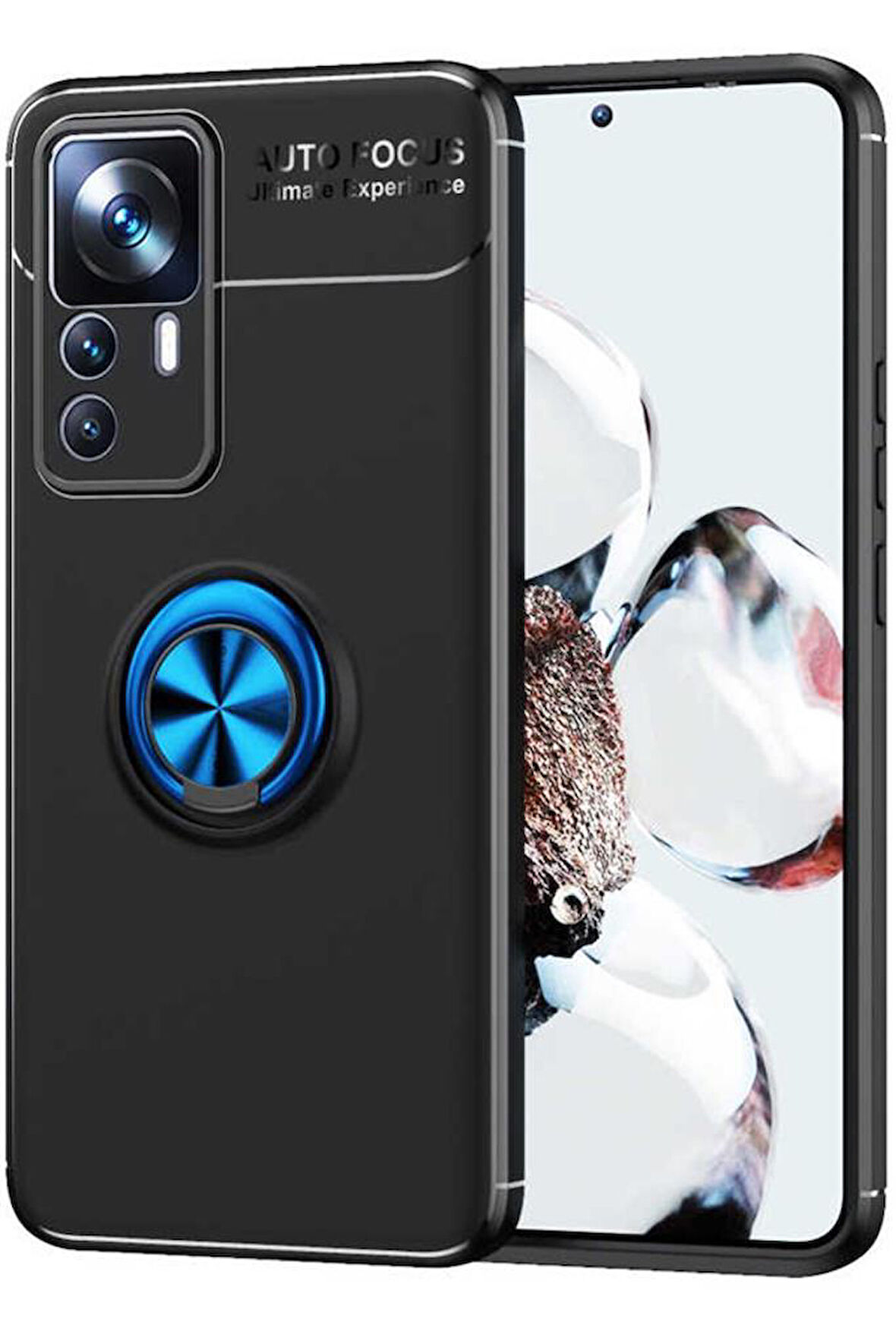 Xiaomi Mi 12T Pro Kılıf Standlı Yüzüklü Manyetik Silikon