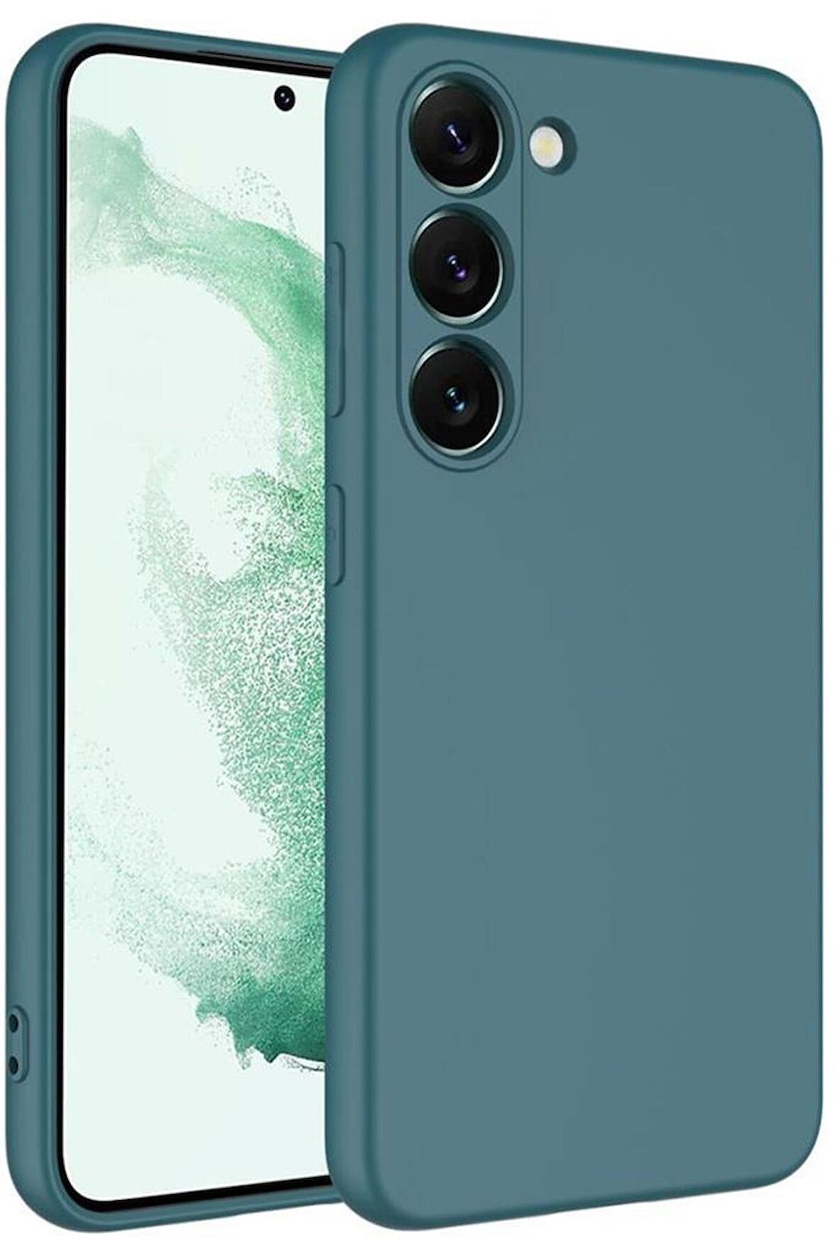 Galaxy S23 Kılıf Lansman Tasarım İç Yüzeyi Kadife Silikon