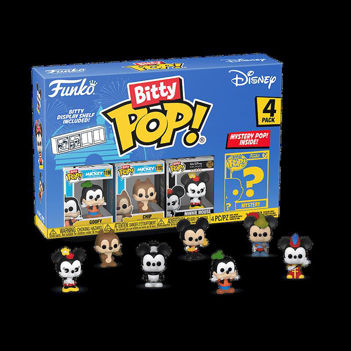 Funko Bitty Pop! Disney 4'lü Paket (Figür Boyu 2,25 cm)