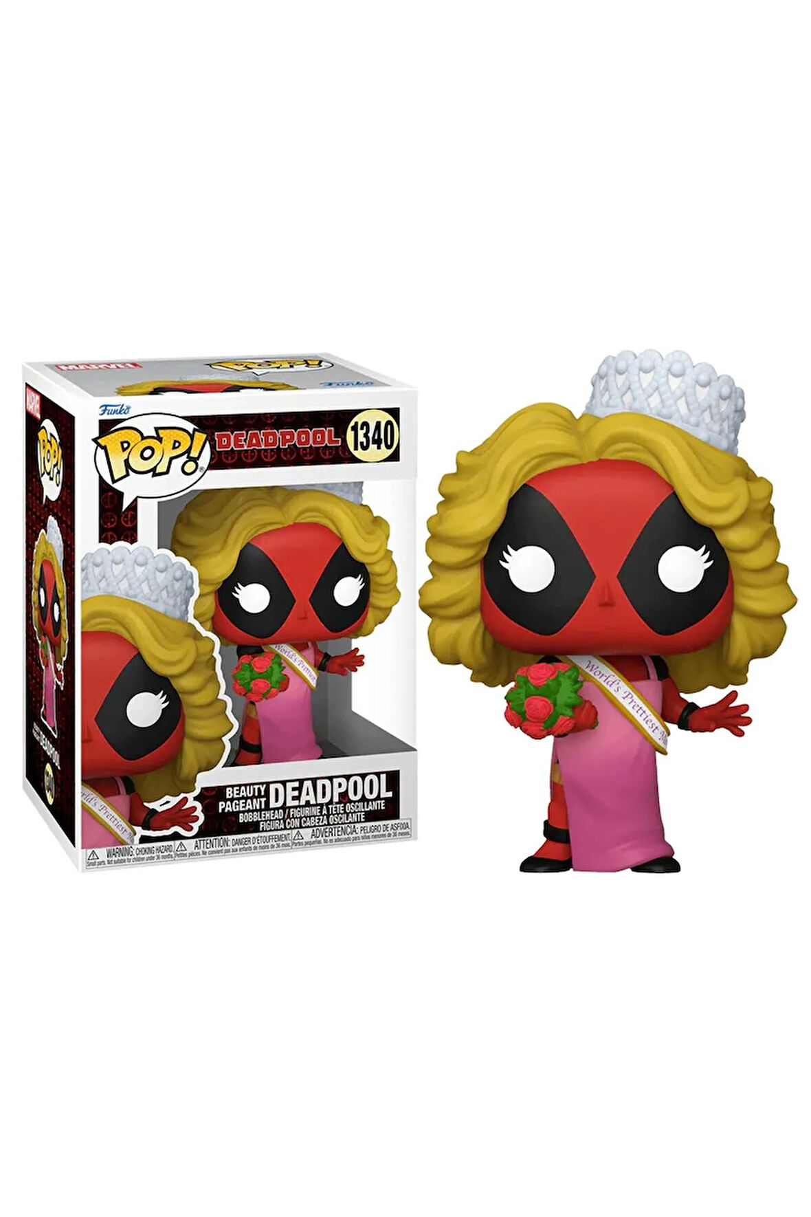 Pop Marvel: Deadpool - Beauty Pageant Deadpool No:1340 Bobble-head