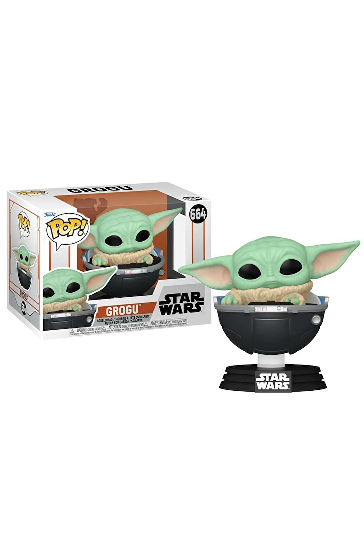 Funko Pop Disney Star Wars The Mandalorian - Grogu No:664 Bobble-head