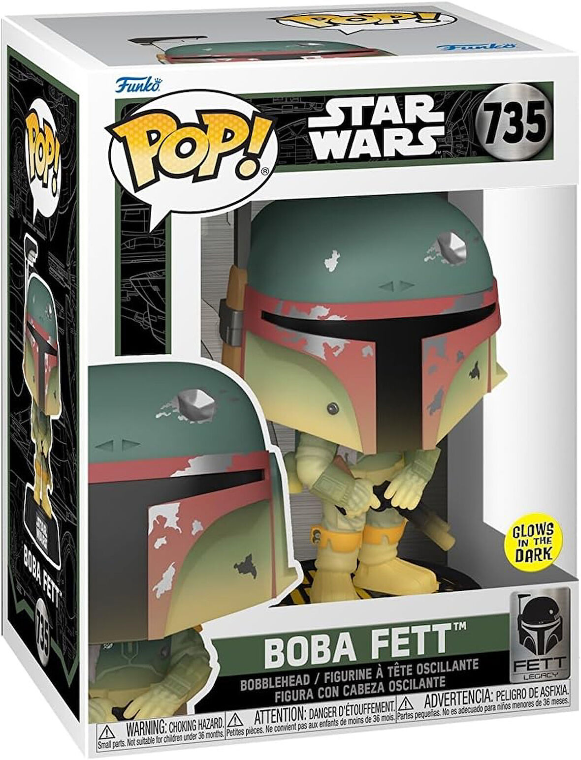 Funko Pop Disney Star Wars Fett Legacy - Boba Fett Glows 735