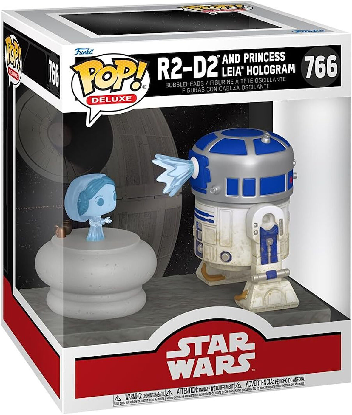 Funko Pop Deluxe Star Wars - R2-D2 Princess Leia Hologram No:766 Bobble-Heads