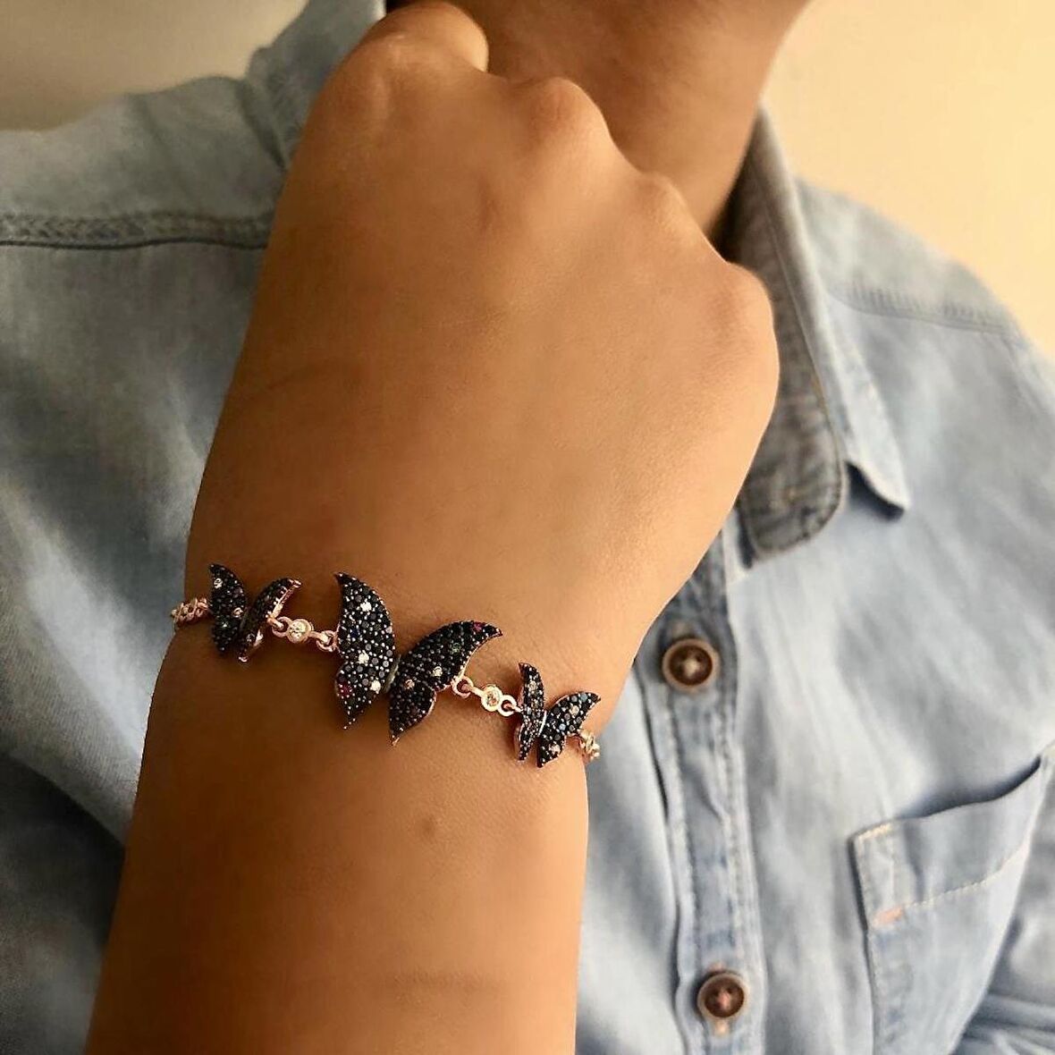 3 Lü Kelebek Bileklik