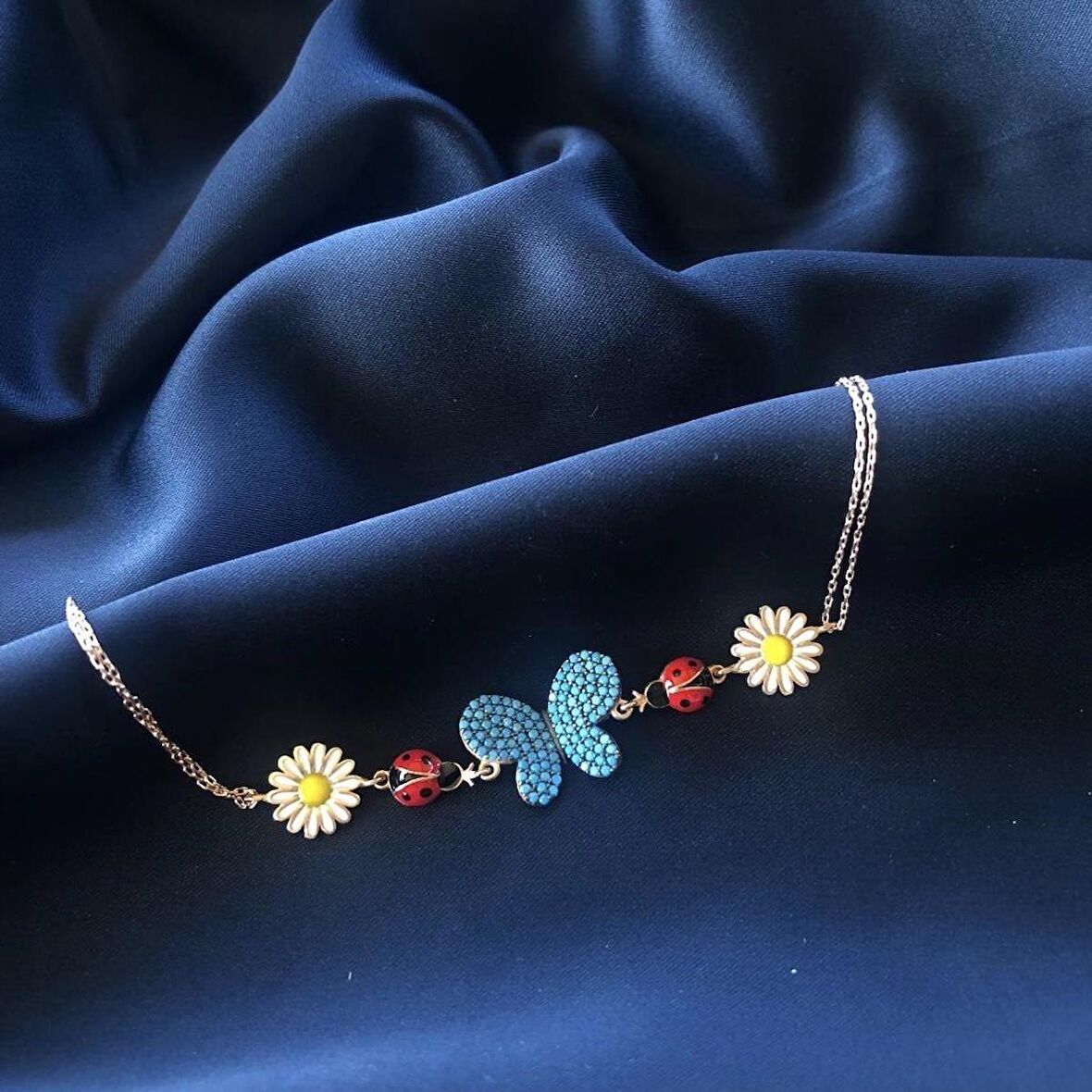 Papatya Uğur Böceği Tasarım Bileklik