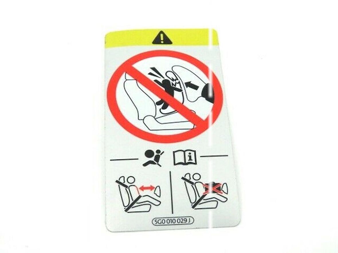 5g0010029j vw audi Airbag Stiket Sticker Yapıştırma