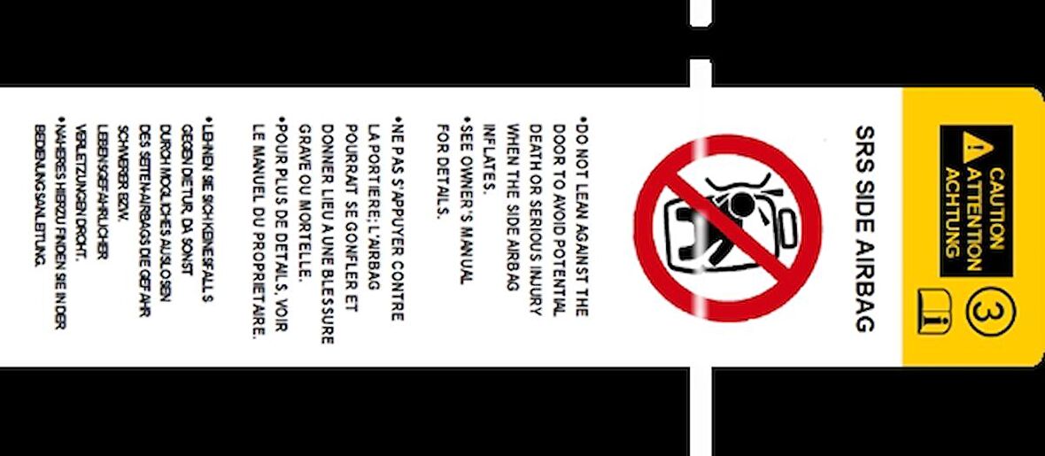 13CM Airbag Sticker Etiket Yapıştırma 2 Adet