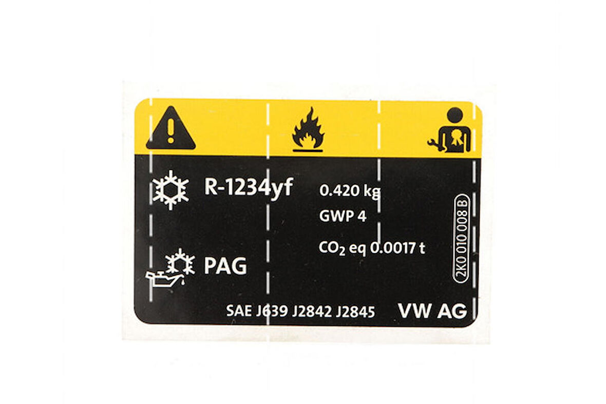 VW 2K0010008B Uyarı Etiketi Sticker Yapıştırma