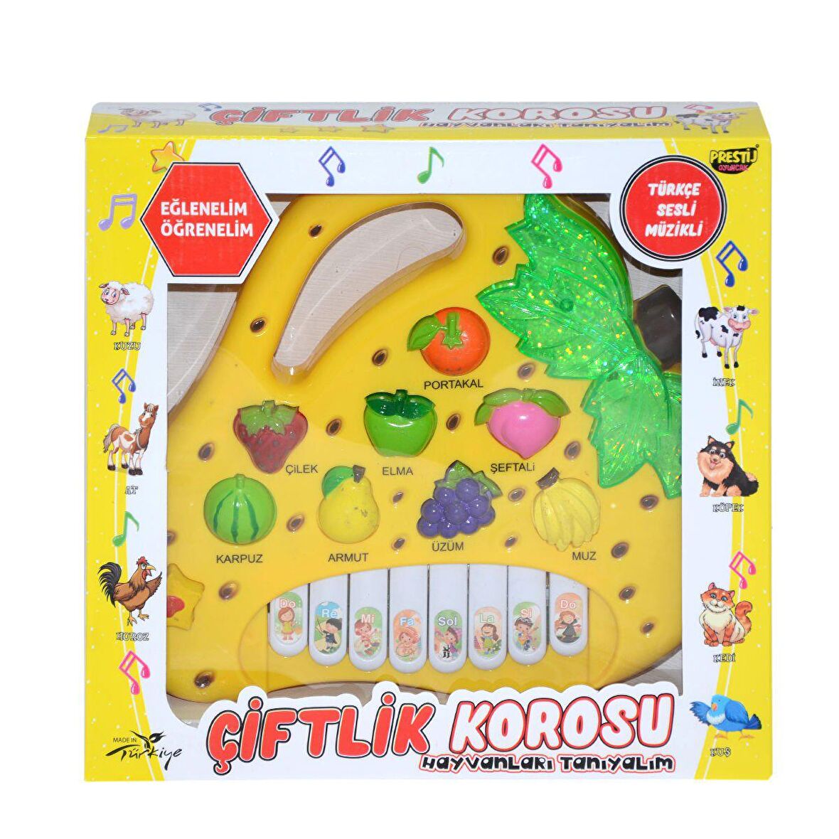 Çiftlik Korosu Pilli Piyanom - Kırmızı