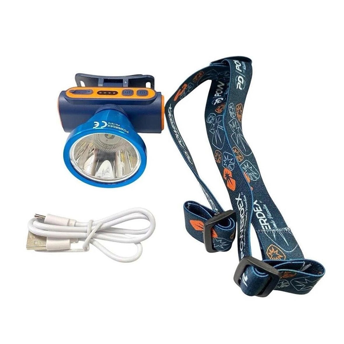 Powerdex PD-1972 Şarjlı Ledli Profesyonel Su Geçirmez Kafa Lambası 