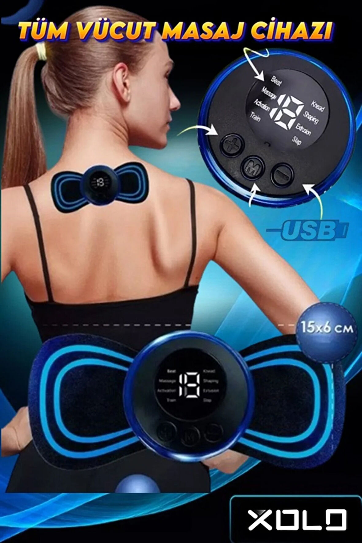 Fizik Elektrikli Ems Tens Kas Güçlendirici Masaj Aleti Masaj Aleti Stimilatör Cihaz