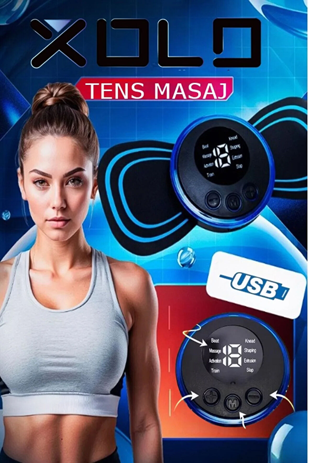 Taşınabilir Tüm Vücut Kol Bacak Karın Basen Masaj Aleti