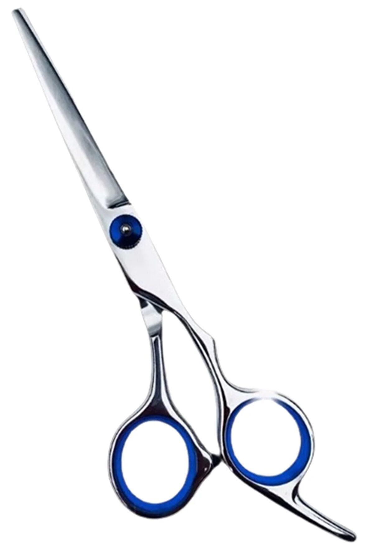 Kuyruklu Paslanmaz Çelik Saç Kesim Makası Düz Uçlu Profesyonel Makas XLQ515Blue