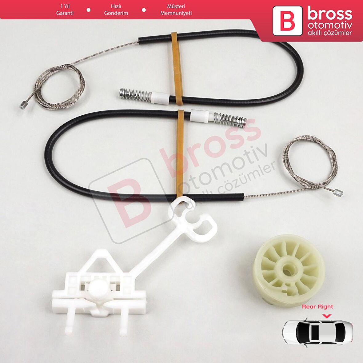 Fiat Abarth Punto Grande Evo MK3 199 2005-2024 51723327 İçin Elektrikli Arka Sağ Kapı Cam Kriko Seti