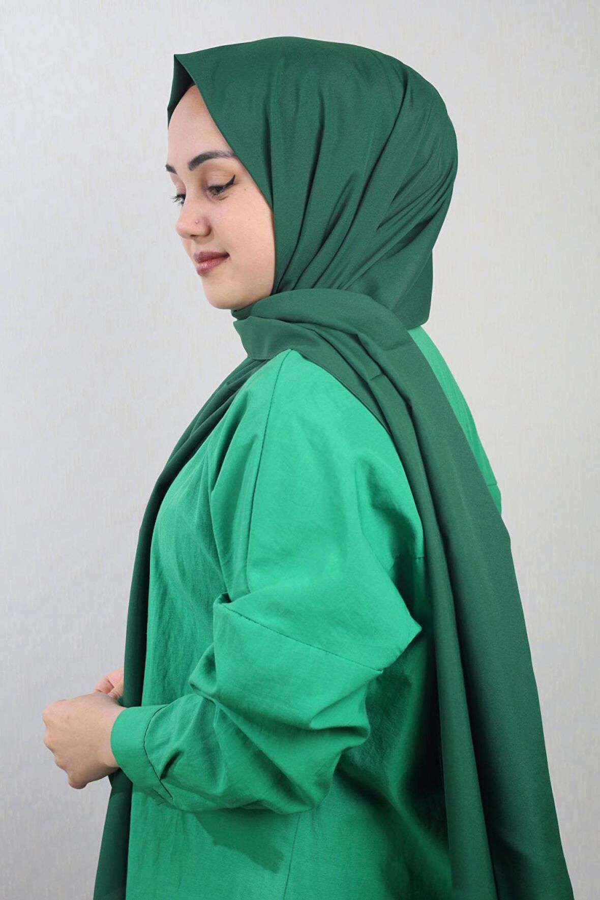 Qum İpek Düz Renk Krep Vual Şal - Desen-01 - Renk-09 -98