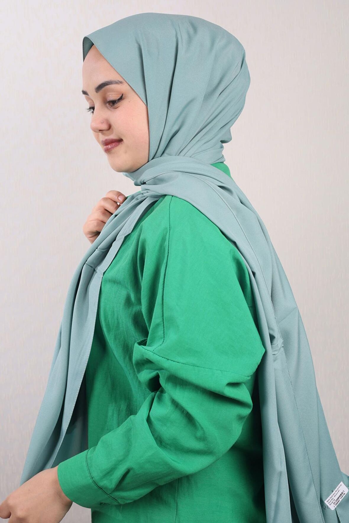 Qum İpek Düz Renk Krep Vual Şal - Desen-01 - Renk-16 -98