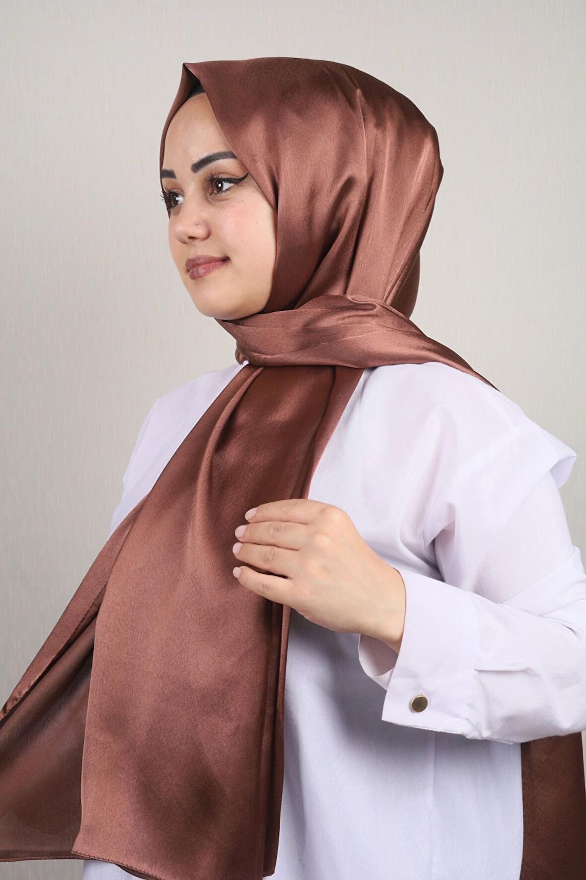 Qum İpek Düz Renk Mum Şal - Desen-01 - Renk-01 -98