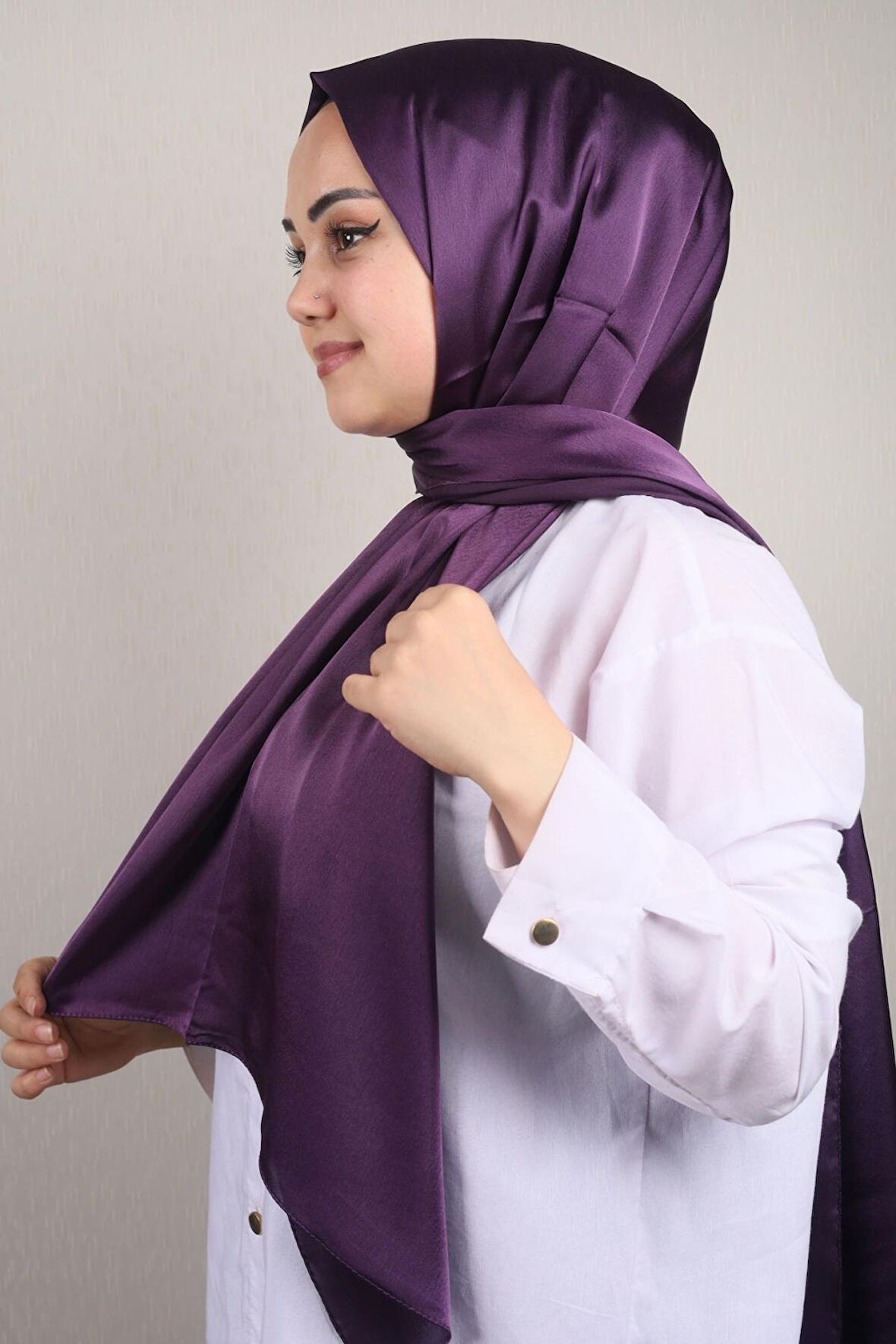  Qum İpek Düz Renk Mum Şal - Desen-01 - Renk-12 -98