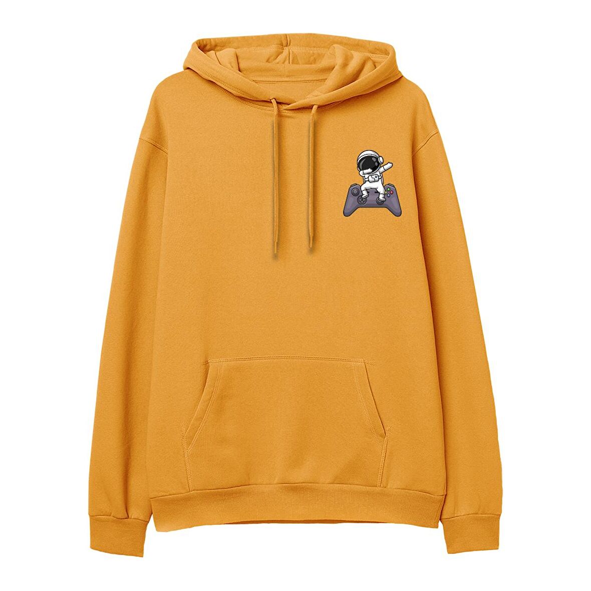 Astro-3 Baskılı Hoodie-Portakal