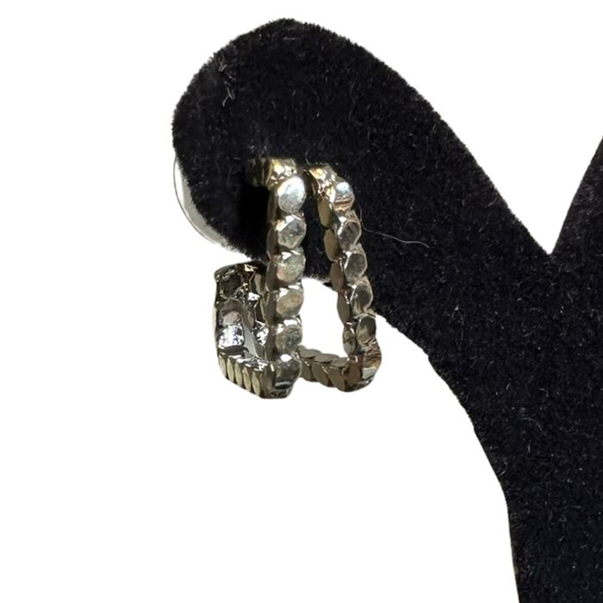 Uretti - İREM 3914 İkili Kare Ezme Detaylı Küpe