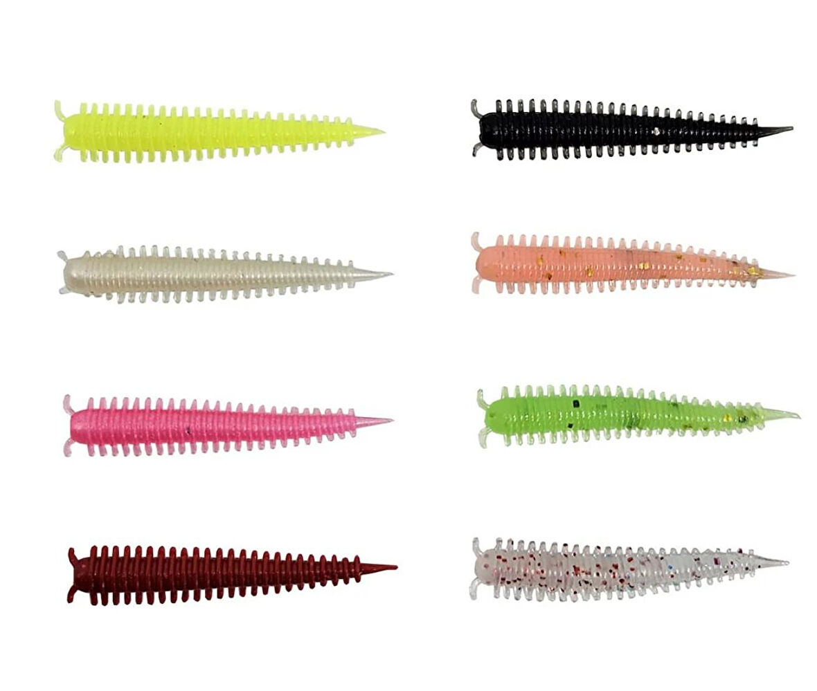 Kendo Zombie Worm Lrf Silikonu 4cm 8 Adet Mix Color
