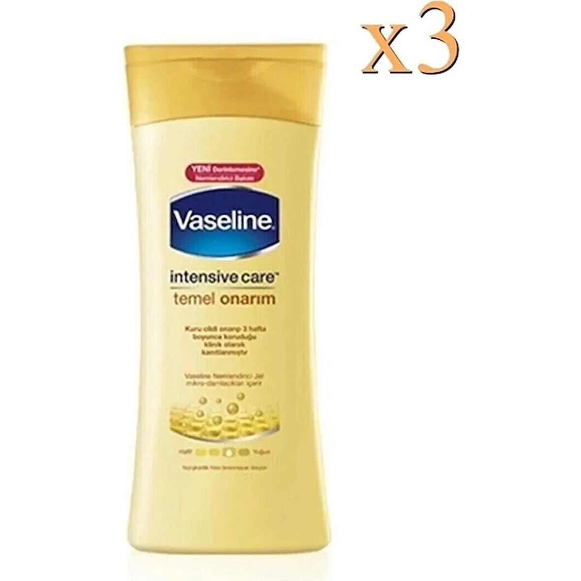 Vaseline Temel Onarım Derinlemesine Bakım Vücut Losyonu 200 ml x 3 Adet