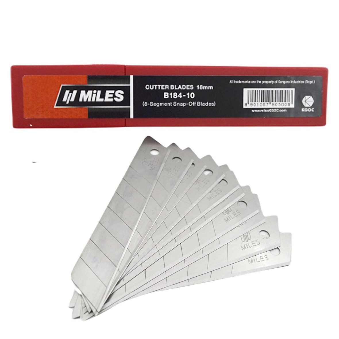 Miles Geniş Maket Bıçağı Yedeği 18 mm 10 lu 1 Tüp B184-10