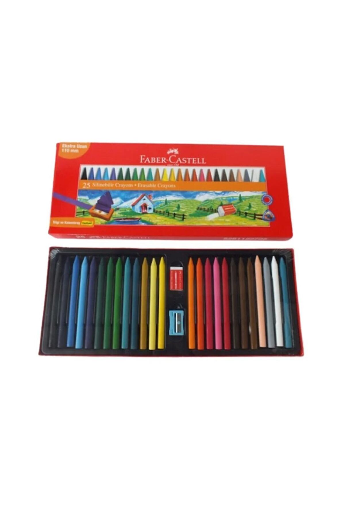 Erasable Crayons Karton Kutu Silinebilir Üçgen Mum Pastel Boya 110 mm