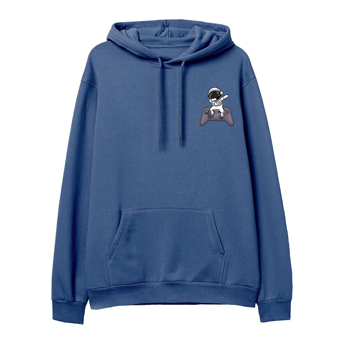 Astro-3 Baskılı Hoodie-Royal Mavi