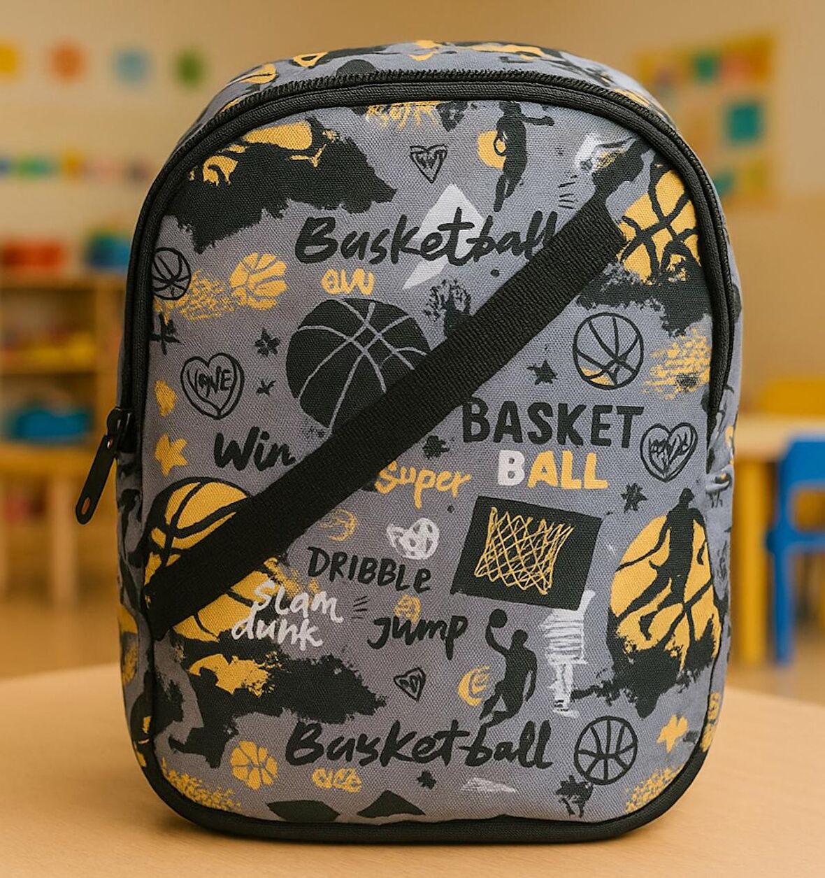 NEWBAG BASKETBOL DESENLİ Erkek Çocuk  ANAOKULU SIRT ÇANTASI (YENİ SEZON)