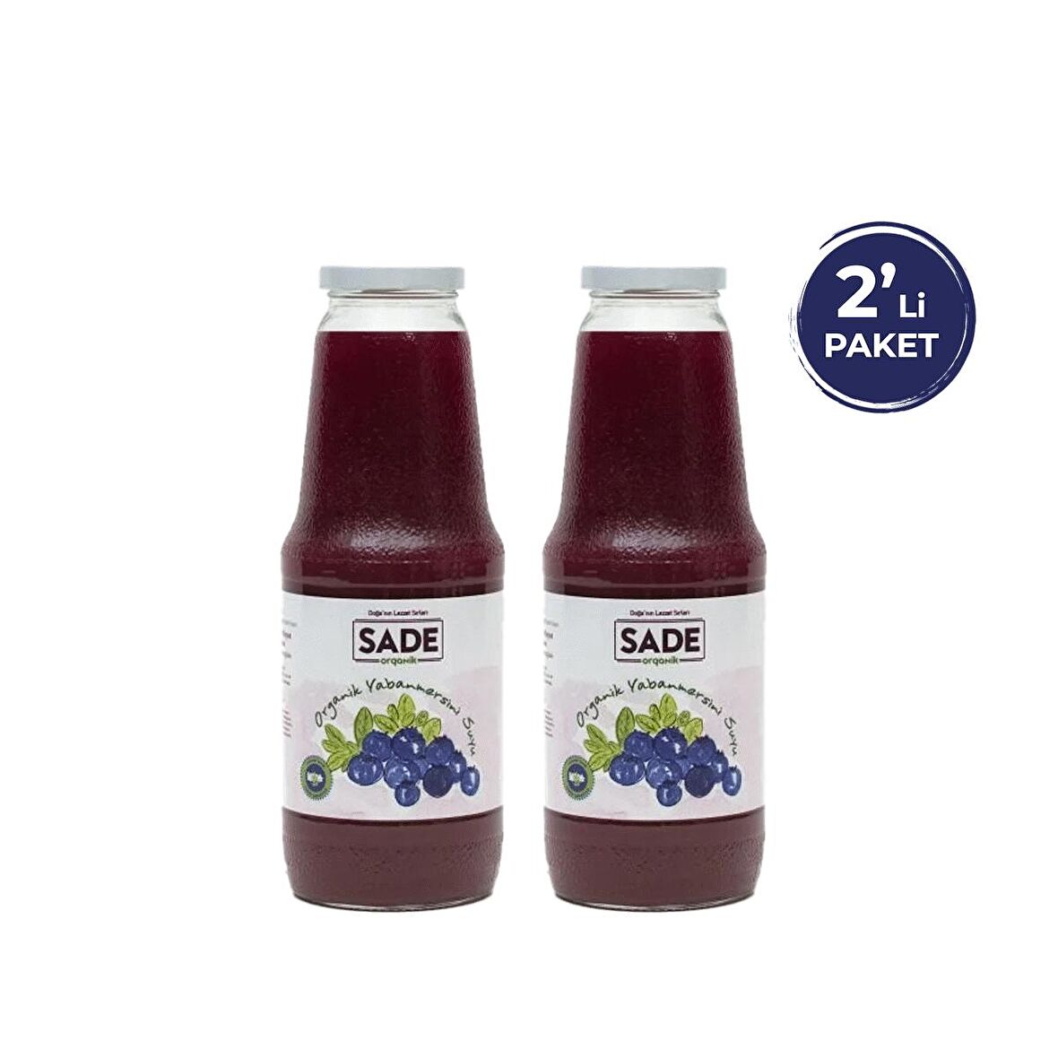 Sade Organik Yaban Mersini Suyu 2 x 1000 ML