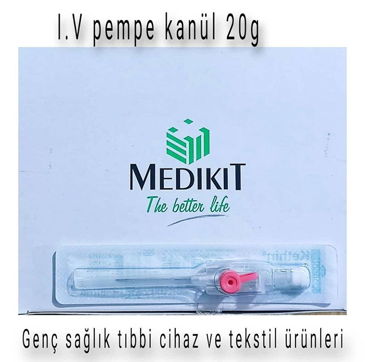 Medikit Pembe Anjiokat 20G 1.1 x 33 mm 100 Adet