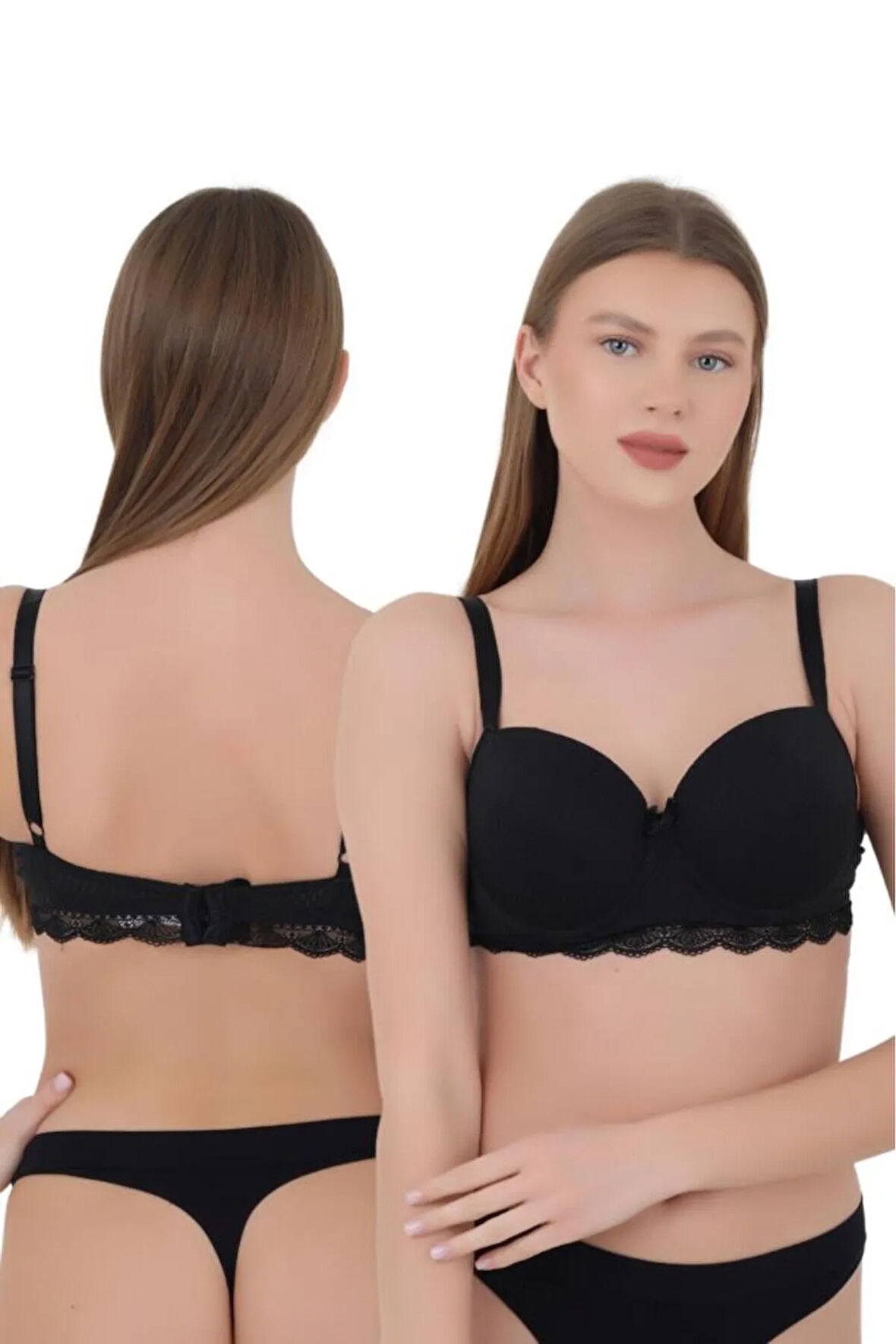 Kadın Sütyen Light C Cup - Balenli Dolgulu Dantelli