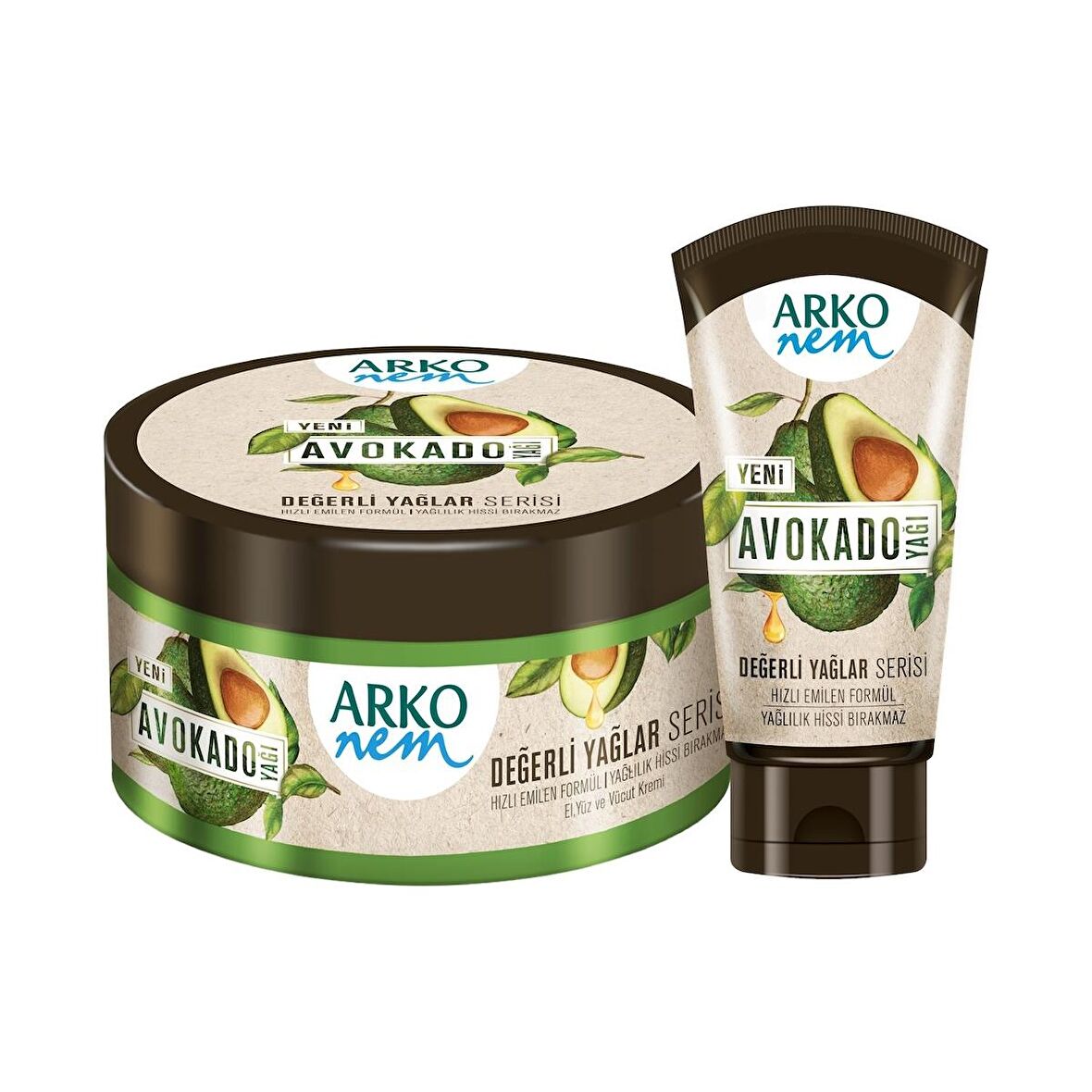 Arko Nem Değerli Yağlar Avokado Yağlı Nemlendirici Krem 250 ml & 60 ml