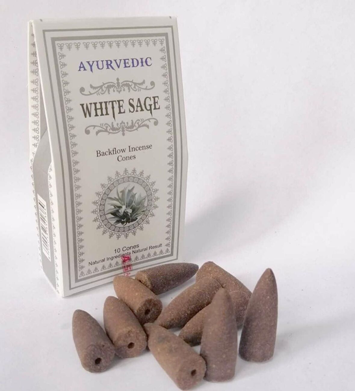 Ayurvedic Konik ( Geri Akış ) Tütsü Adaçayı ( White Sage) Aromalı( 10 Adet )