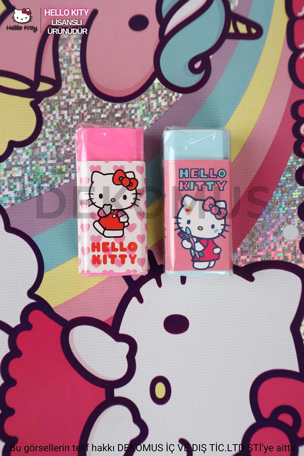 YENİ SEZON LİSANSLI HELLO KITTY 2 ADET SİLGİ