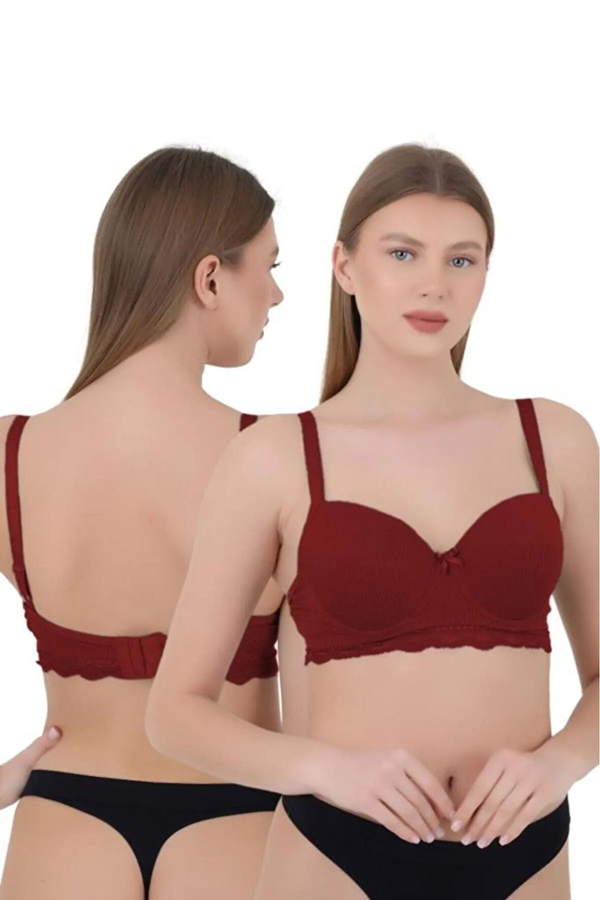 Kadın Sütyen Light C Cup - Balenli Dolgulu Dantelli