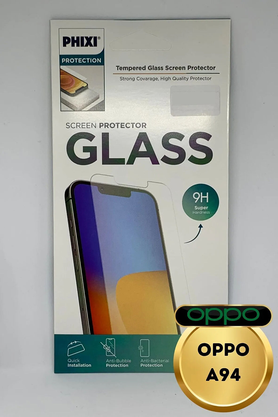 Oppo A94 Uyumlu Temperli Tam Koruma Şeffaf Cam Ekran Koruyucu