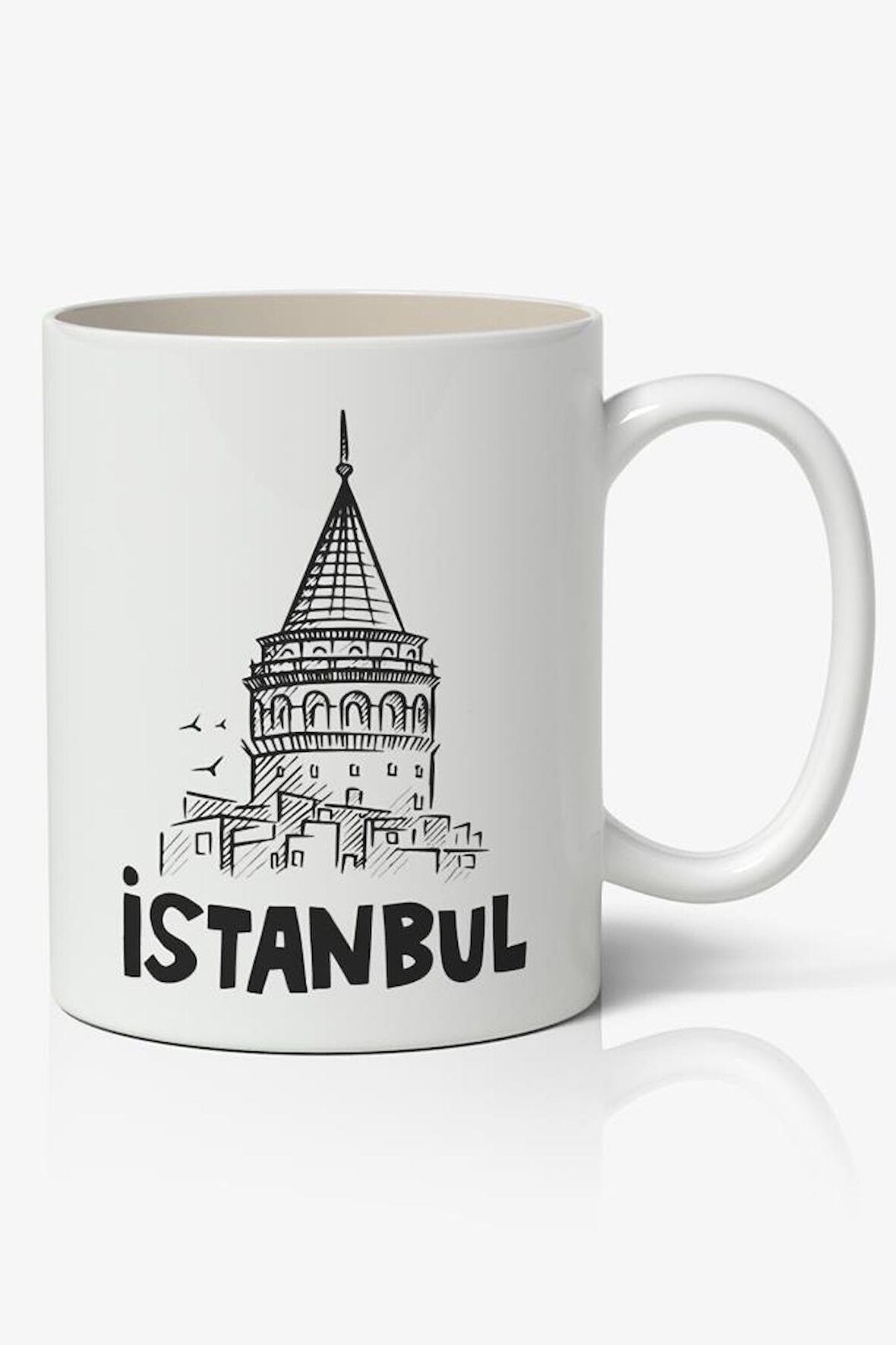 İstanbul Galata Kulesi Baskılı Kupa Bardak Baskılı Kahve Kupa Bardak-3