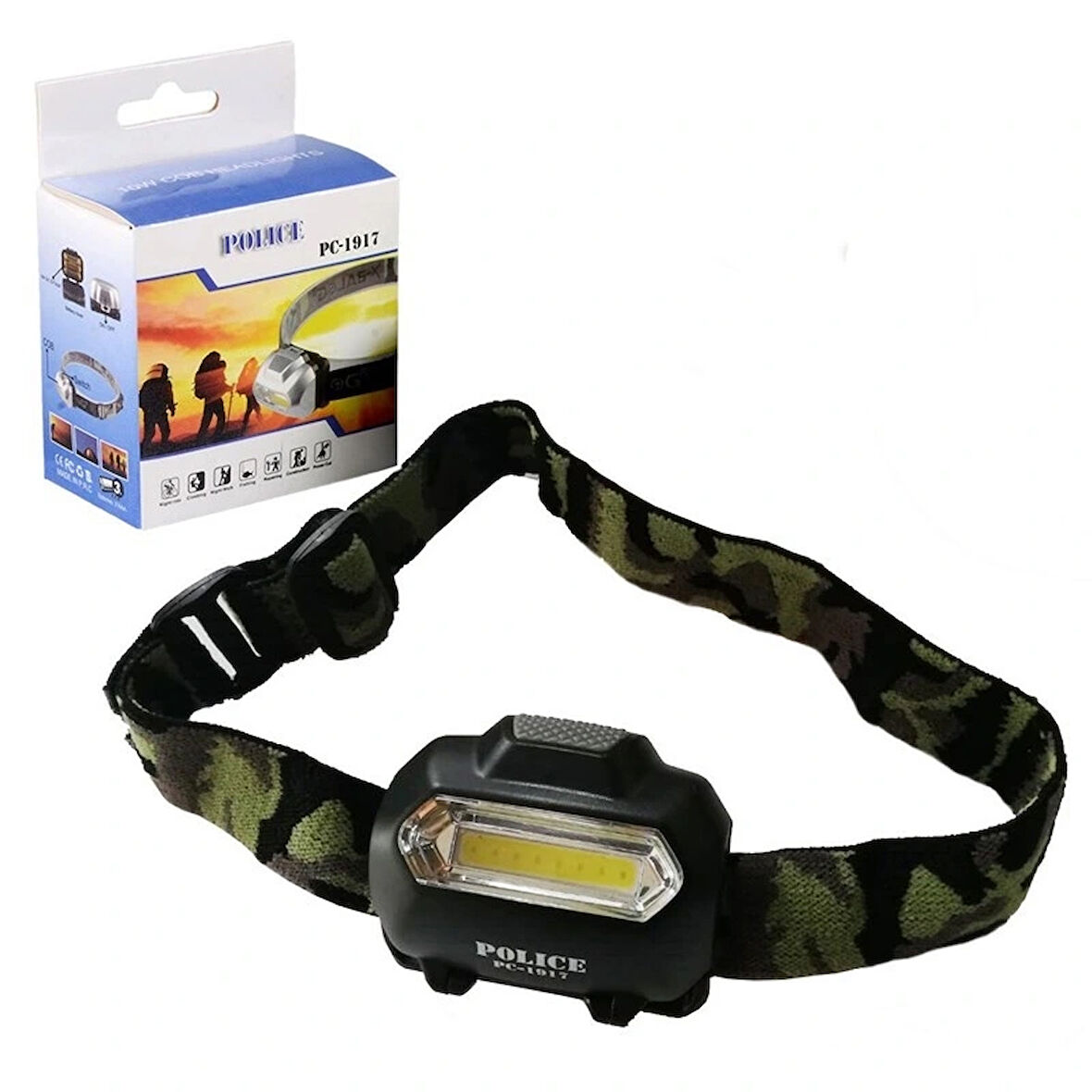 Police Pc-1917 Cob 3xaaa Pilli Led Kafa Feneri