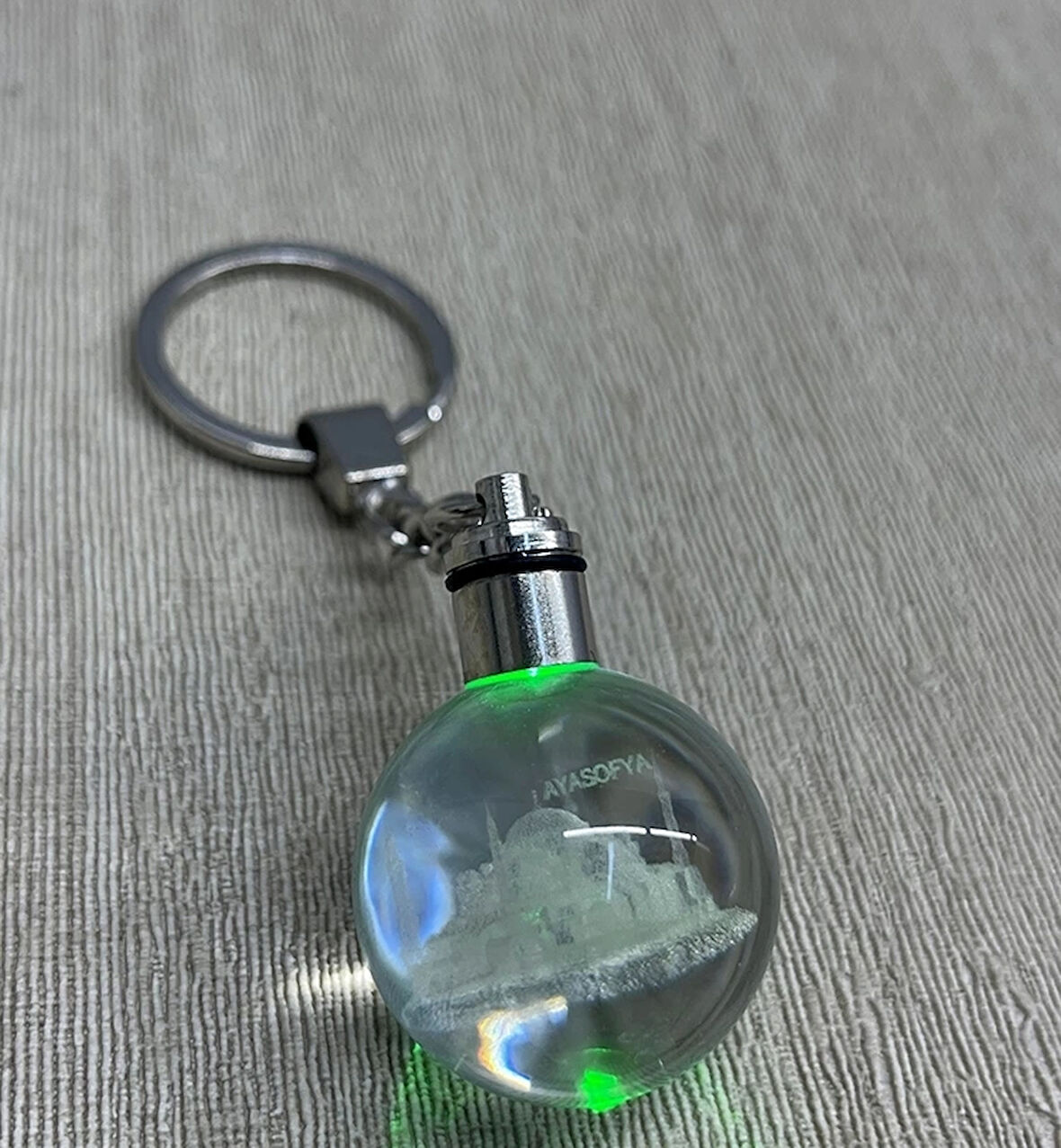Ledli Ayasofya Tasarımı Kristal Anahtarlık Alk3803