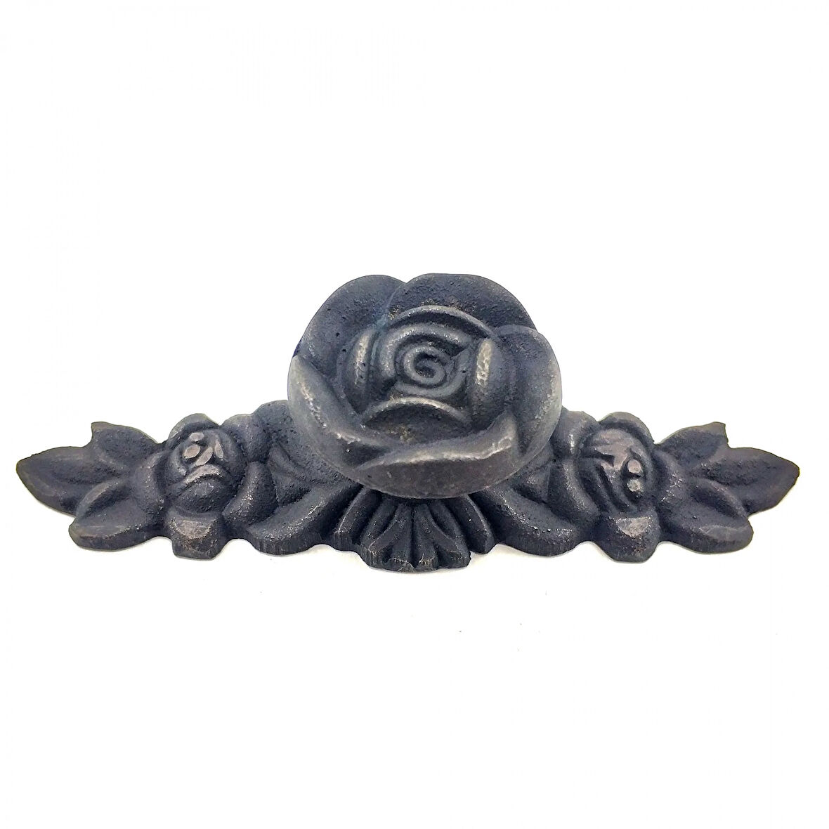 Antika Tarz Dekoratif Pirinç Gül Düğme - 30x100 Mm, Oksit